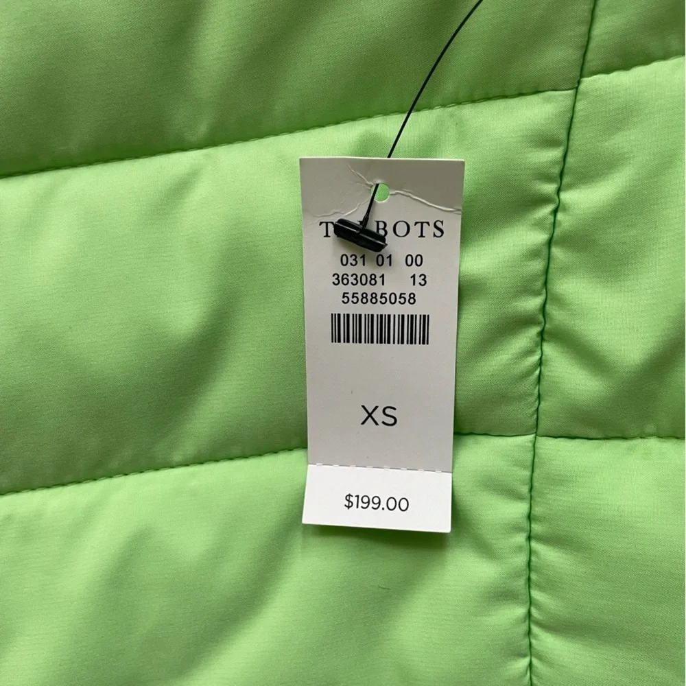 ✨HP✨ NWT Talbot’s Lime Green Quilted Button Up Jacket Sz XS - Picture 3 of 9
